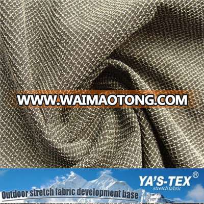 Shaoxing abrasion resistant water resistance stretch polyester fabric for climbing trousers