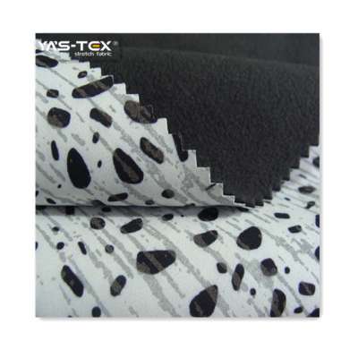 S10 dot reflective printing combined graphene supersoft fleece fabric for outer coat