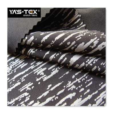 polyester spandex fabric printed reflective stretch fabric for clothing