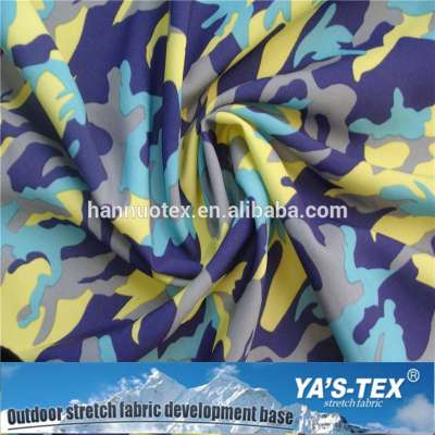 Camouflage Polyester spandex fabric Water Repellent Print Fabric For Sportswear