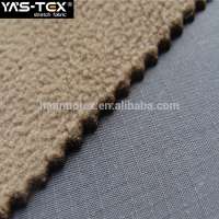 Polar fleece printed pyrograph softshell jacket fabric